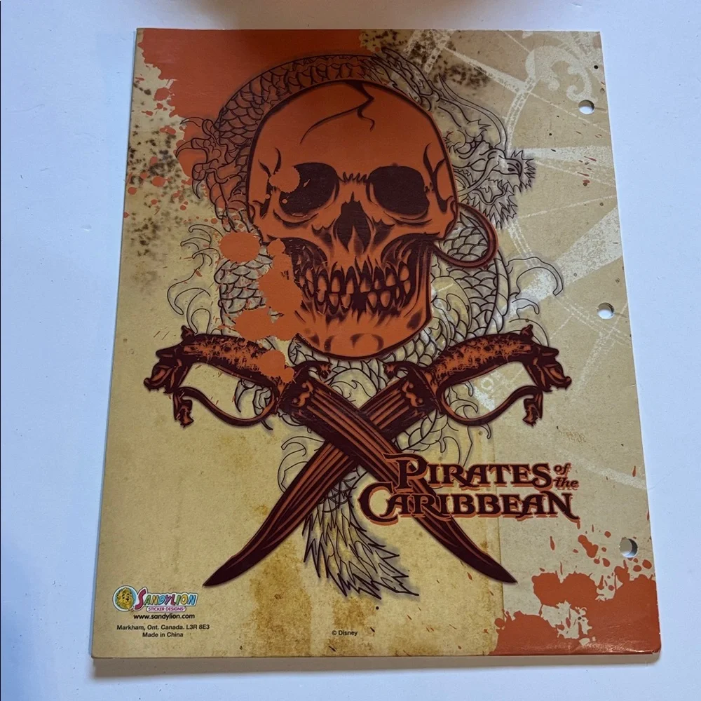 Pirates Of The Caribbean Pocket Folders Disney Curse Of The Black Pearl VTG
